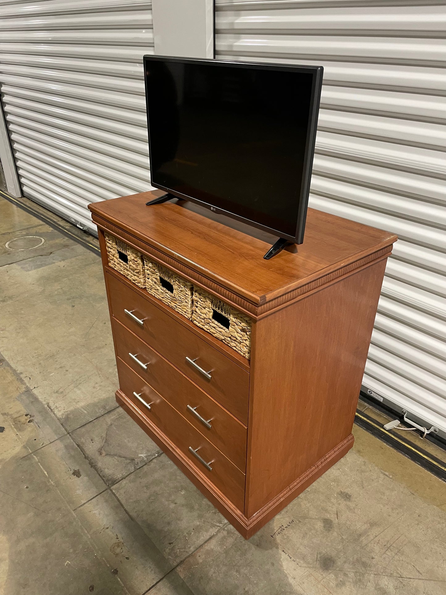 3-Drawer Dresser with Large Cubby - $50