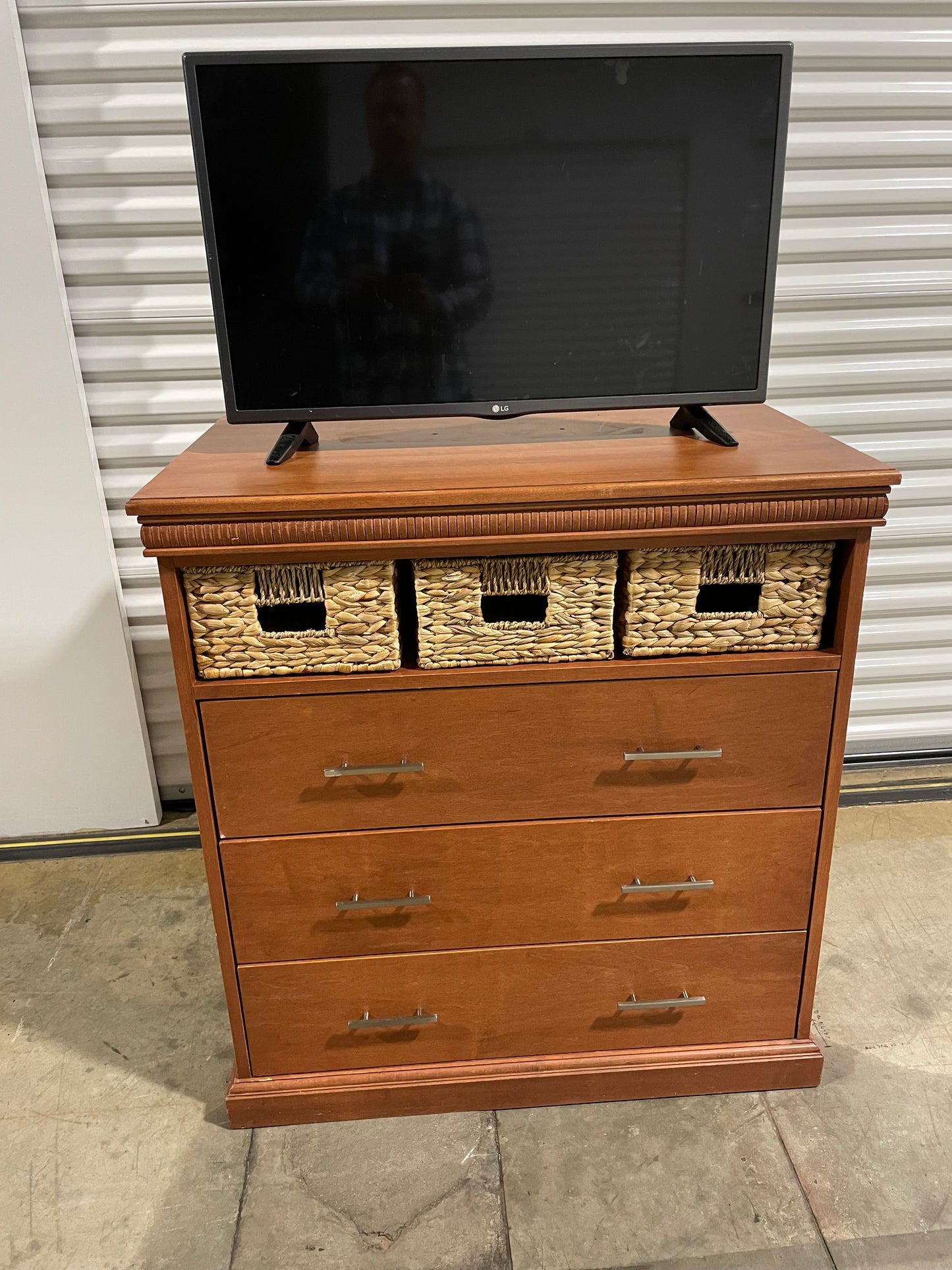 3-Drawer Dresser with Large Cubby - $50