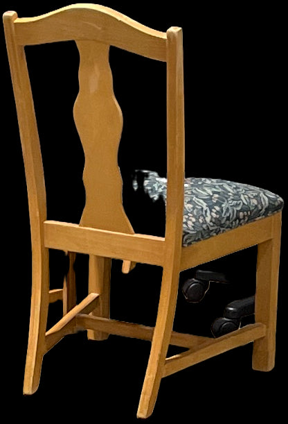 Wooden Chair with Floral Cushion